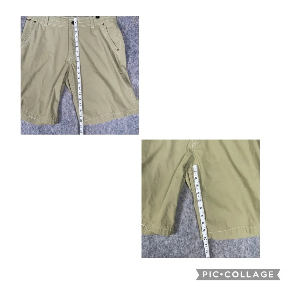 Kuhl Ramblr Khaki Shorts Cargo Gorpcore Outdoor Hiking Workwear Travel - Sz 36